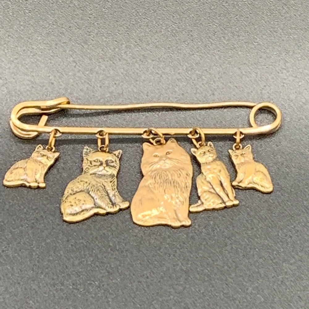 Vintage cat charms